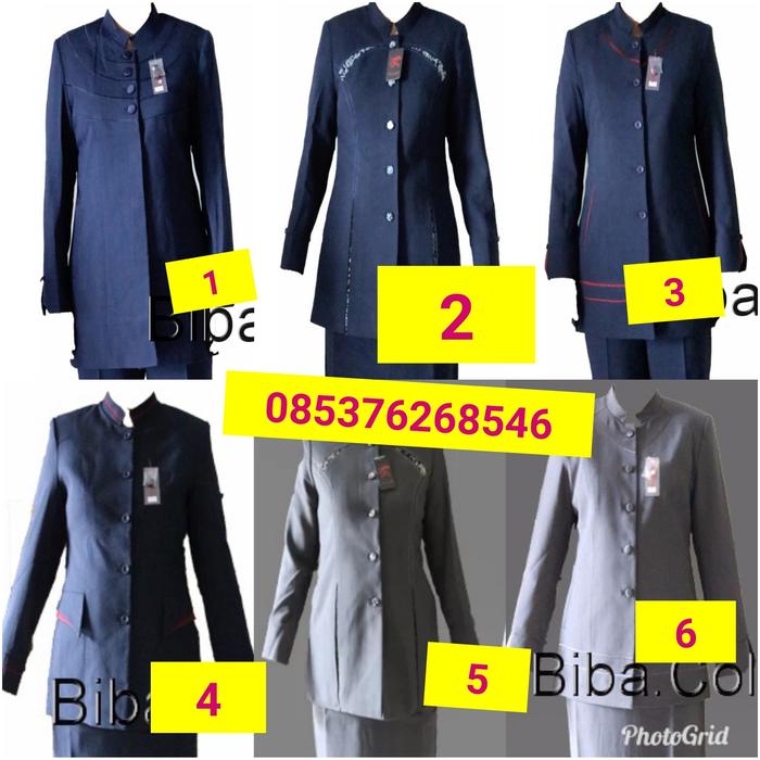 baju blazer pemda dinas pdh guru dongker abu wanita