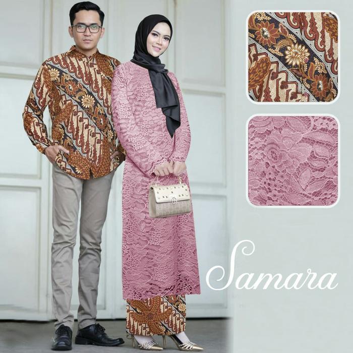 Couple Long Tunik Brukat Batik Samara