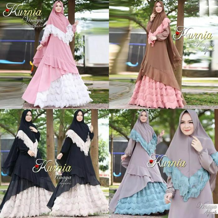 Gamis Syari Vinaya by Kurnia Original. Busana Muslim. Hantaran Nikah