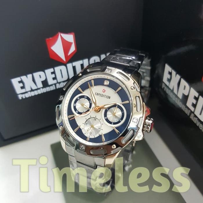 jam tangan wanita expedition E 6760 B Gray Soft Gold