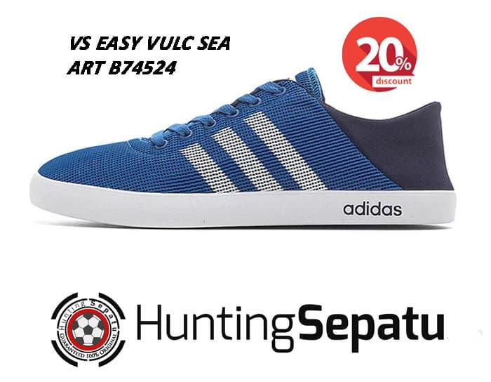 Sepatu Casual Sneaker Adidas Neo VS Easy Vulc Sea Original Blue B74524