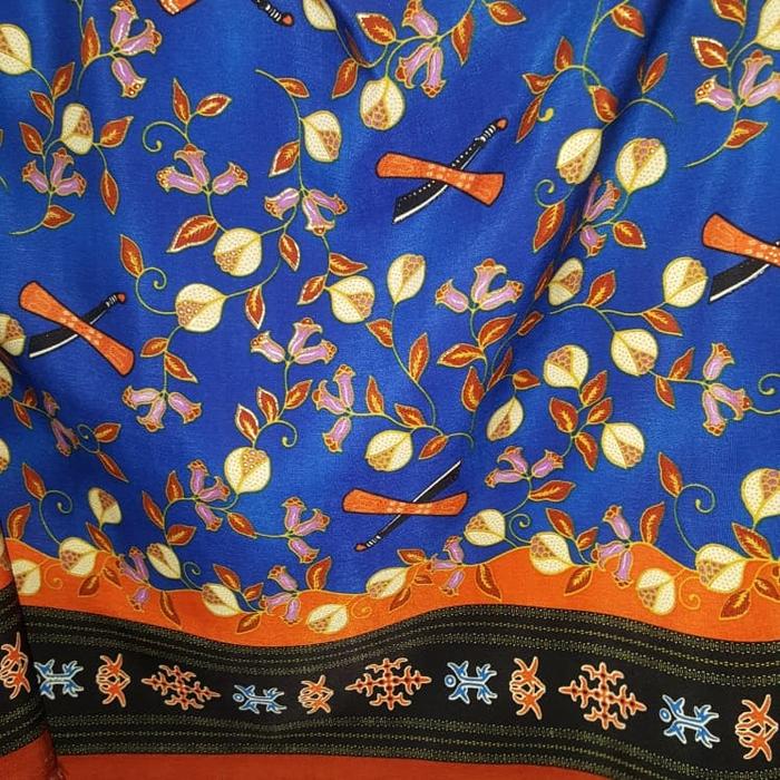 Kain Batik Ambon Pala Cengkeh Biru