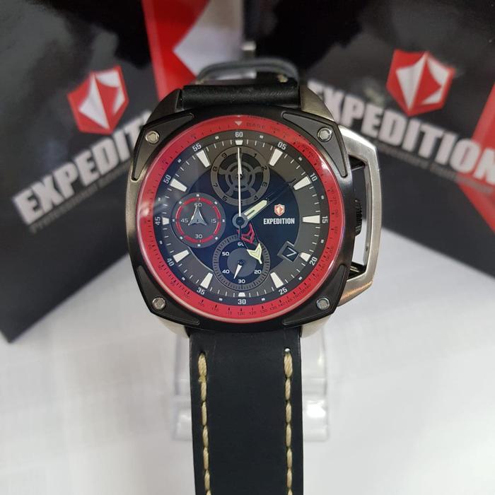 Jam Tangan Expedition Original Garansi Resmi 1 Tahun E6646 Black Red