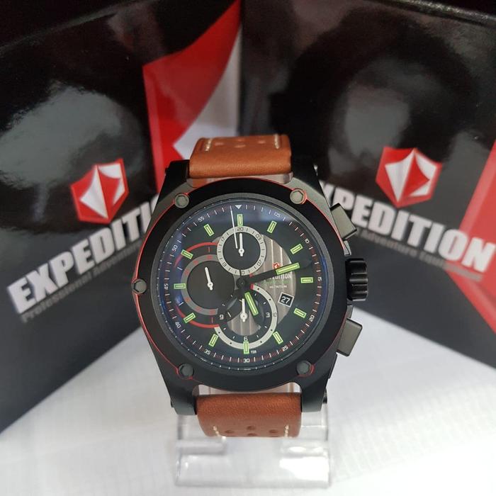 Jam Tangan Expedition Original Garansi Resmi 1 Tahun E6395 Black Brown