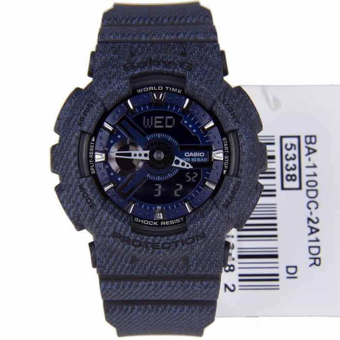 Jam Tangan Wanita / Cewek Casio Baby G Baby-G Blue Denim Original BM