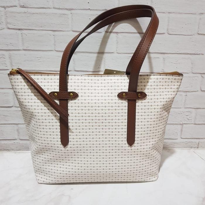 fossil felicity tote white multi