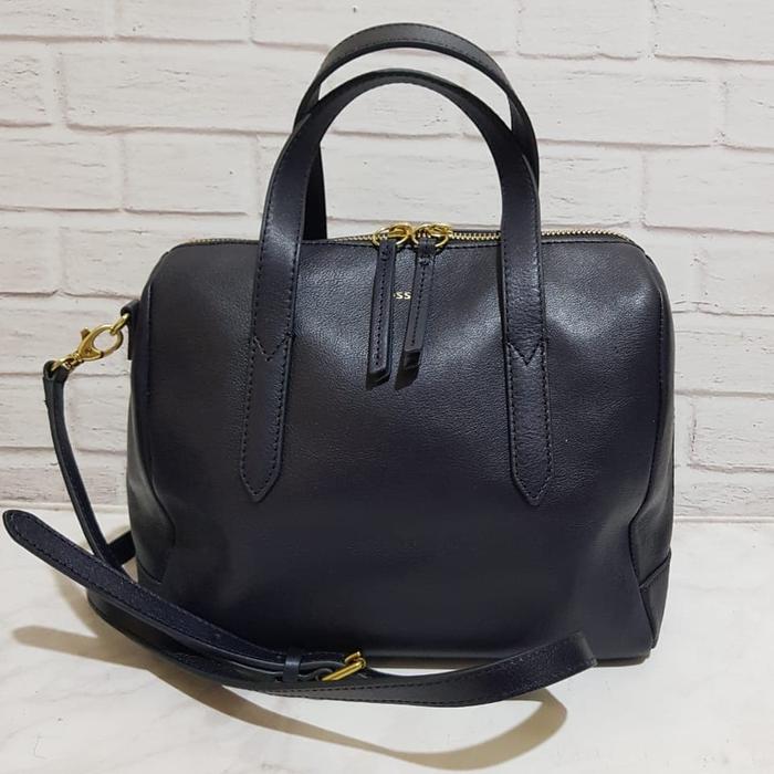 fossil sydney satchel midnight navy