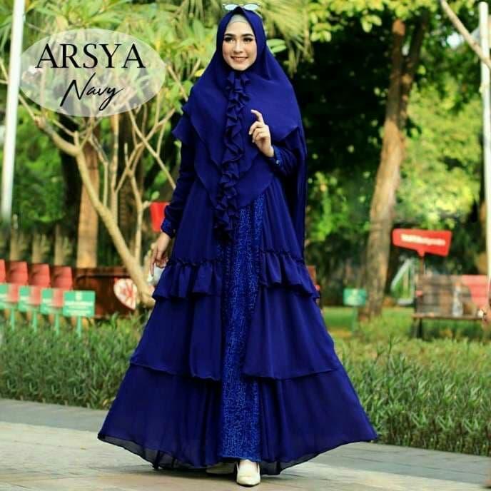 Syari Bergo Susun Brukat Arsya