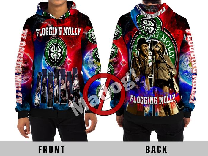 Flogging Molly Celtic Punk Rock Band All Over Print Zipper Hoodie