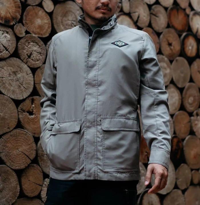Jaket Pria Eiger Windranger Hoodie 1989 Grey 910003755 Original