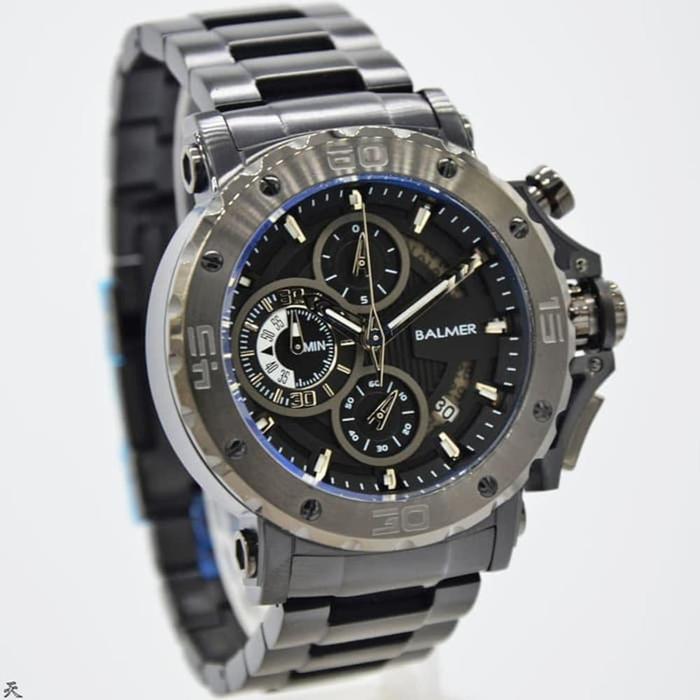 JAM TANGAN BALMER 7975 PRIA FULL BLACK ORIGINAL
