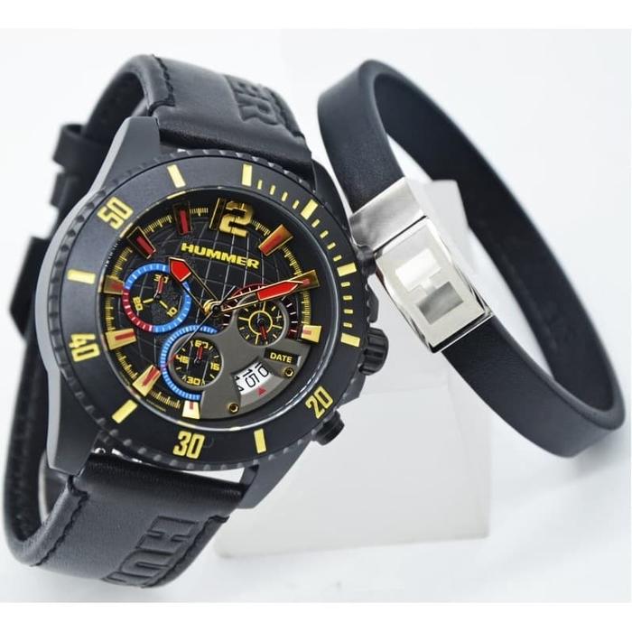 HUMMER HM1001-1735C - Jam Tangan Pria - Hitam