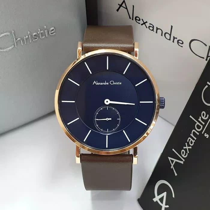 Jam Tangan Pria alexander cristie ac8484 blue rose gold