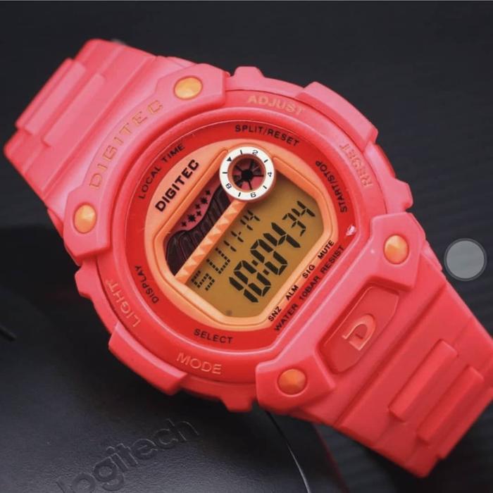 JAM TANGAN DIGITEC UNISEX DG-2062 T ORIGINAL MERAH - 1 WAKTU
