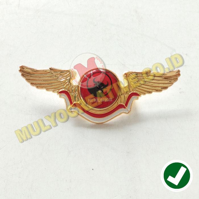 Lencana Wing Partai PDI Perjuangan - Pin Wing Logo Partai PDIP