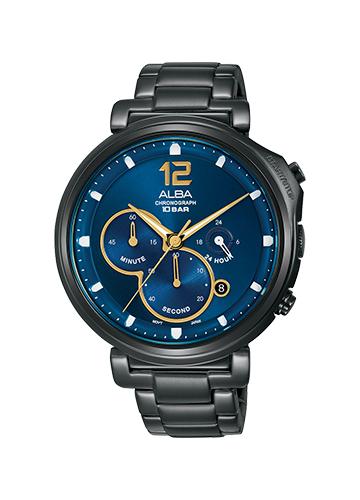 Jam Alba Analog Pria AT3E21 AT3E21X1 Limeted Edition Black Blue Dial