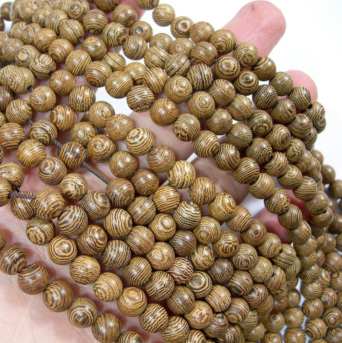 Bahan Aksesoris Gelang Kalung Manik Kayu Bulat 8mm Sandalwood