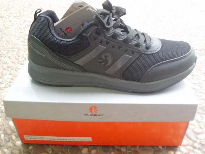 Sepatu Sekolah / Sport Phoenix Nix (Black/Dark Grey)