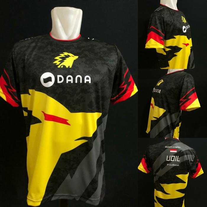 Baju Kaos Jersey Gaming ONIC ESPORT New ML,PUBG,FF Free Nickname