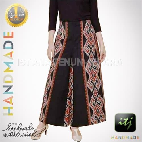 Celana Kulot Batik Wanita Kain Tenun Ikat Troso Handmade