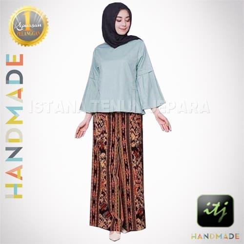 Celana Kulot Batik Wanita Kain Tenun Ikat Blanket Troso Etnik