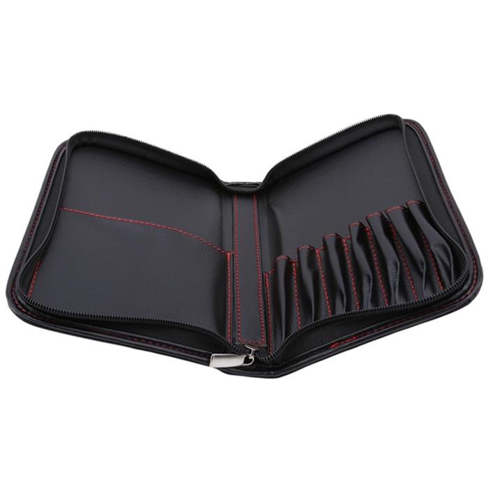 Women Black Portable Waterproof Cosmetic bag Storage CD PU Travel