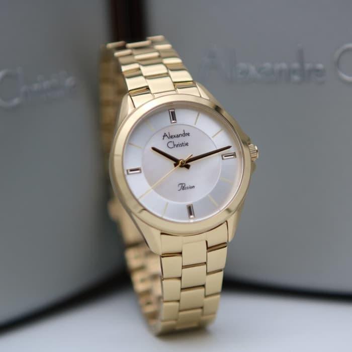 Jam Tangan Wanita Alexandre Christie AC 2816 Original - Gold