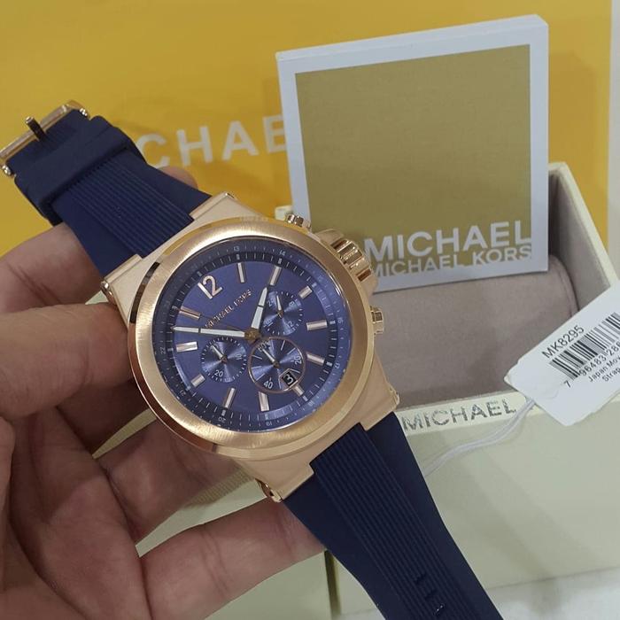Jam Pria Merk Michaell---Kors MK MK 8295 Rubber Original Fullset 4.8cm