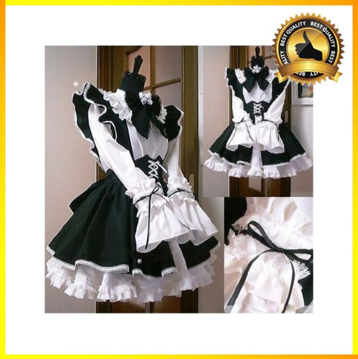 NEW Maid Dress Cosplay sprouting day animation world cafeteria Cafe