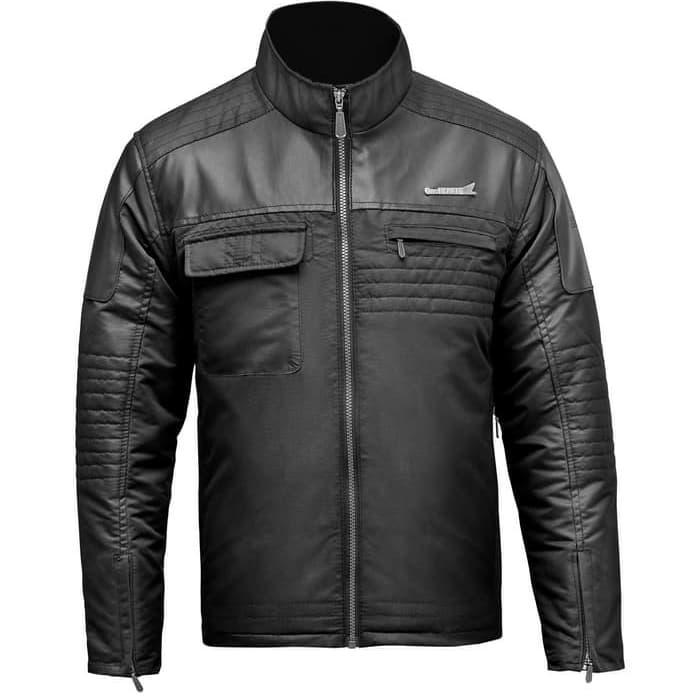 jaket HONDA TASLAN BLACK jaket hitam leather kulit keren
