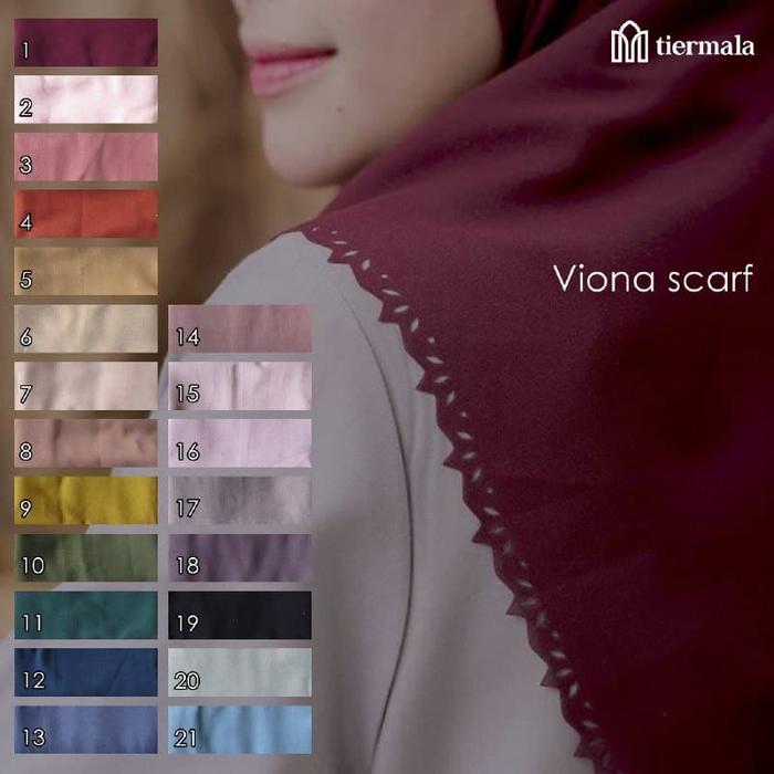 Jilbab Voal / Scarf polos  / Hijab polos/ Kerudung Polos Segiempat polos VIONA SCARF by Tiermala