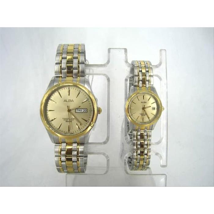 ALBA jam tangan pria AXND48 dan wanita AXT852 Lumibrite ORIGINAL