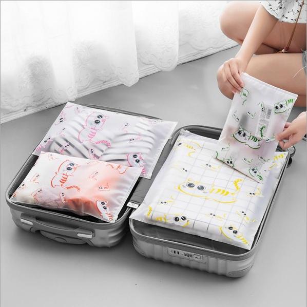Tas Organizer Kosmetik / Makeup / Alat Mandi Anti Air Motif Kucing