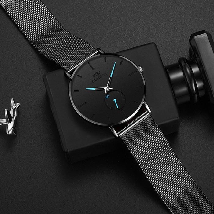 OLMECA Ultra-thin Jam Tangan Magnet Business Men's Quartz Watches