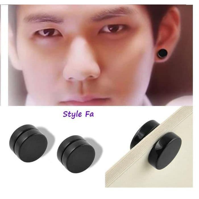 anting magnet pria wanita anting jepit palsu
