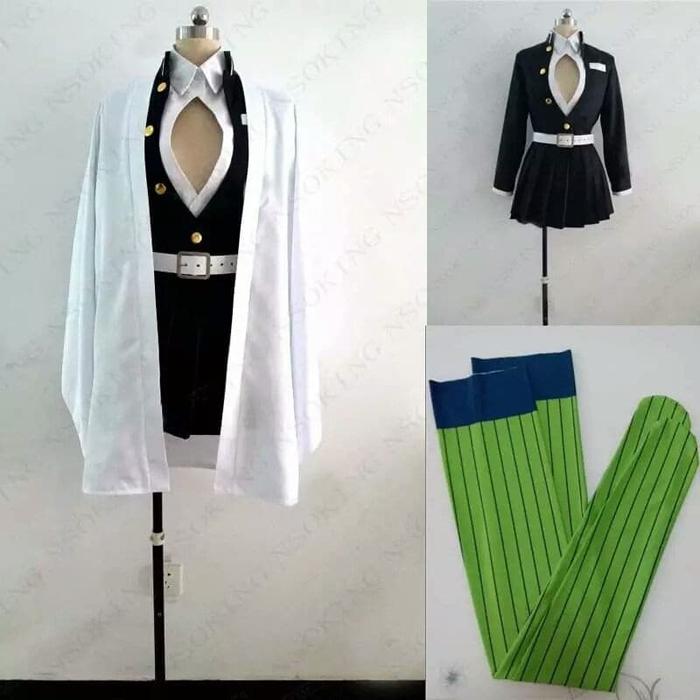 FULLSET COSTUME COSPLAY MITSURI KANROJI KIMETSU NO YAIBA