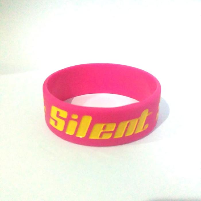 Silent Siren Rubber Bracelet Official Merchandise Pink Gelang Karet