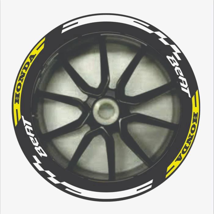 sticker cutting List velg motor honda beat 1set. Stiker cutting pelek