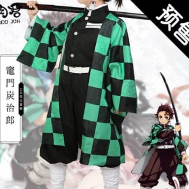 FULLSET COSTUME COSPLAY TANJIRO KIMETSU NO YAIBA