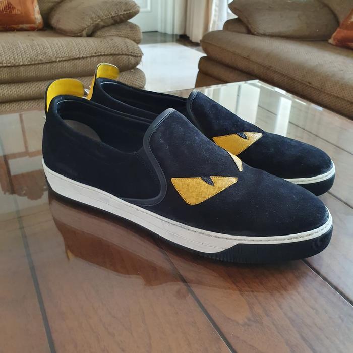 Sepatu Fendi Monster Slip On Shoes Original sz UK 11