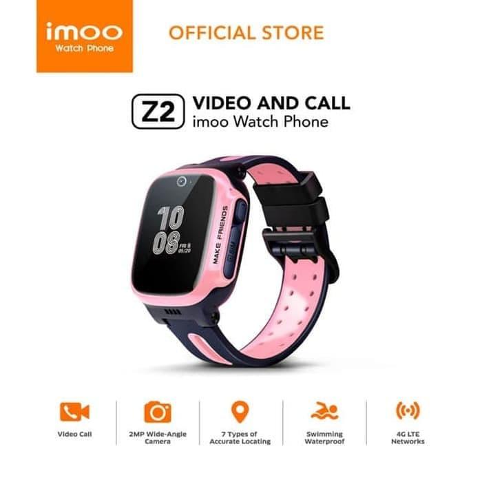 Jam Tangan Pintar Anak imoo Z2 Pink 1.3 Inci - Smartwatch dengan Konektivitas Seluler