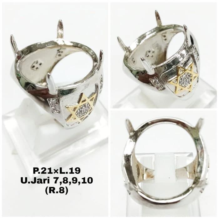 Emban Perak Cangkang CINCIN BATU AKIK BADAR EMAS KALIMAYA HIGH QUALITY