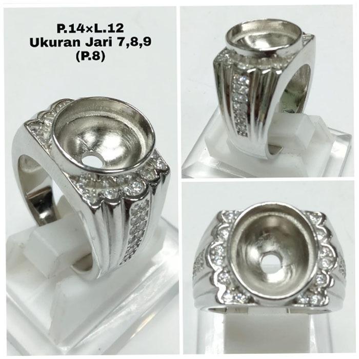 Cincin / Ring Fashion Cincin Perak Cincin Pria Cangkang Emban Perak P8