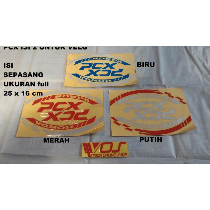 CUTING STIKER ISI SEPASANG LIS VELG PCX 3 PILIHAN