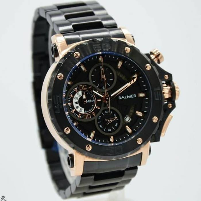 Jam Tangan Pria BALMER B7975 Original Kaca Shappire Black Rosegol 7975