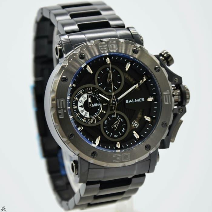 Jam Tangan Pria BALMER B7975 Original Kaca Shappire Full Black 7975