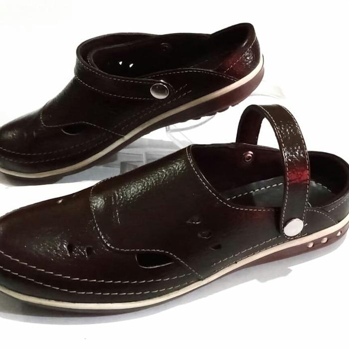 SEPATU SANDAL PRIA TUTONG KULIT SAPI PAPIRUT GARUT