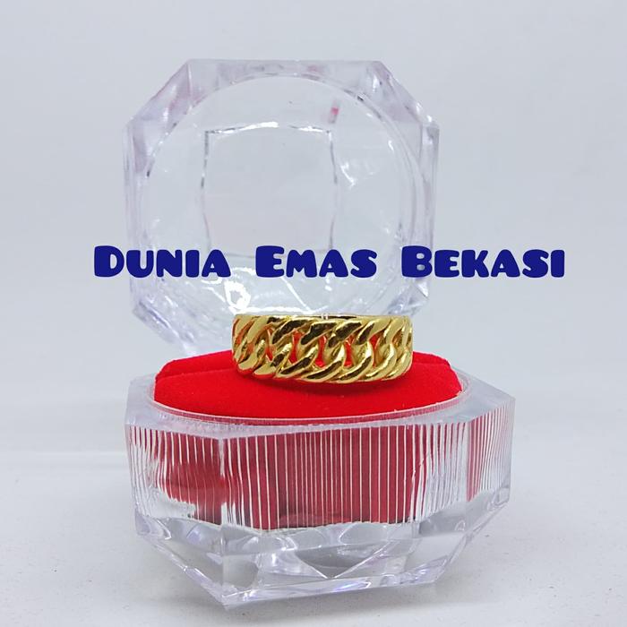 Cincin Ring 1/2 Sisik Naga,berat 10gram Emas 24k
