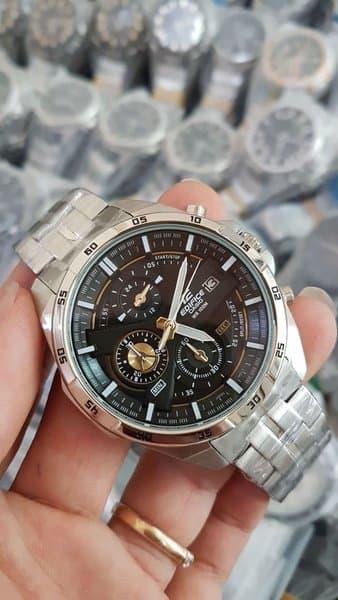 Jam Casio Edifice EFR 556D - 1A2VUDF Stainless Silver Dial BlackGold