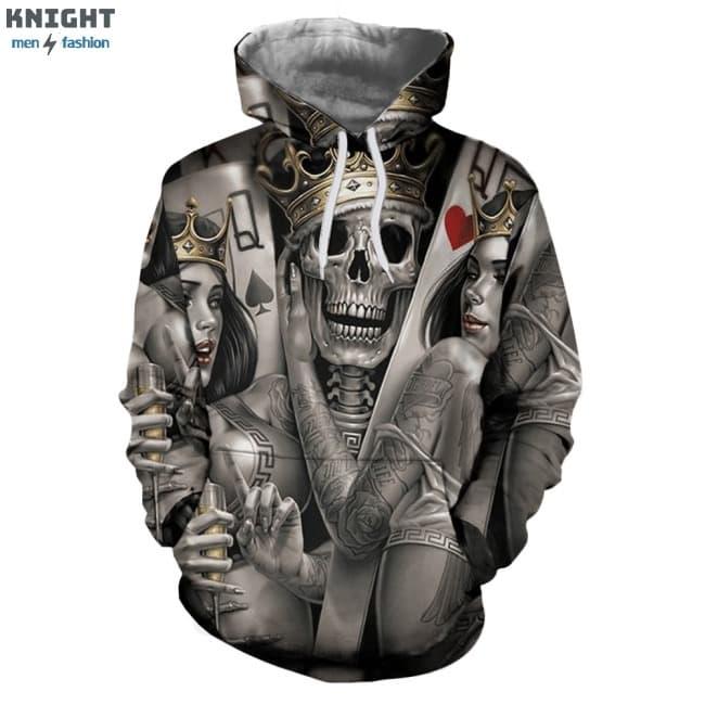 Jaket Jacket Switer Sweater Hoodie 3D Skull Skeleton Tengkorak 9
